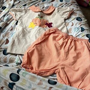 B2 Kids Pumpkin Embroidered Matching Set
